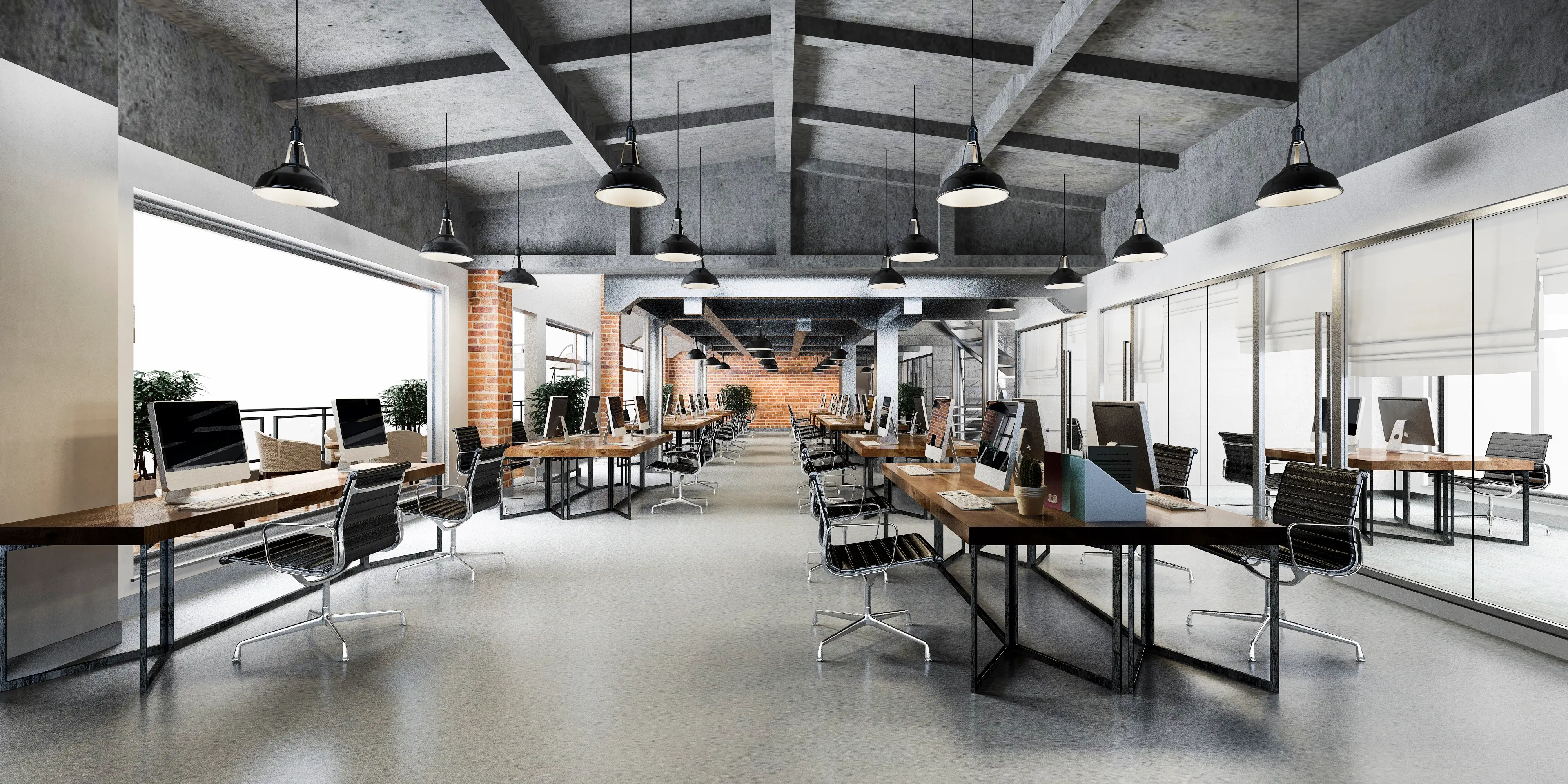 A polished office ready after a one-time clean