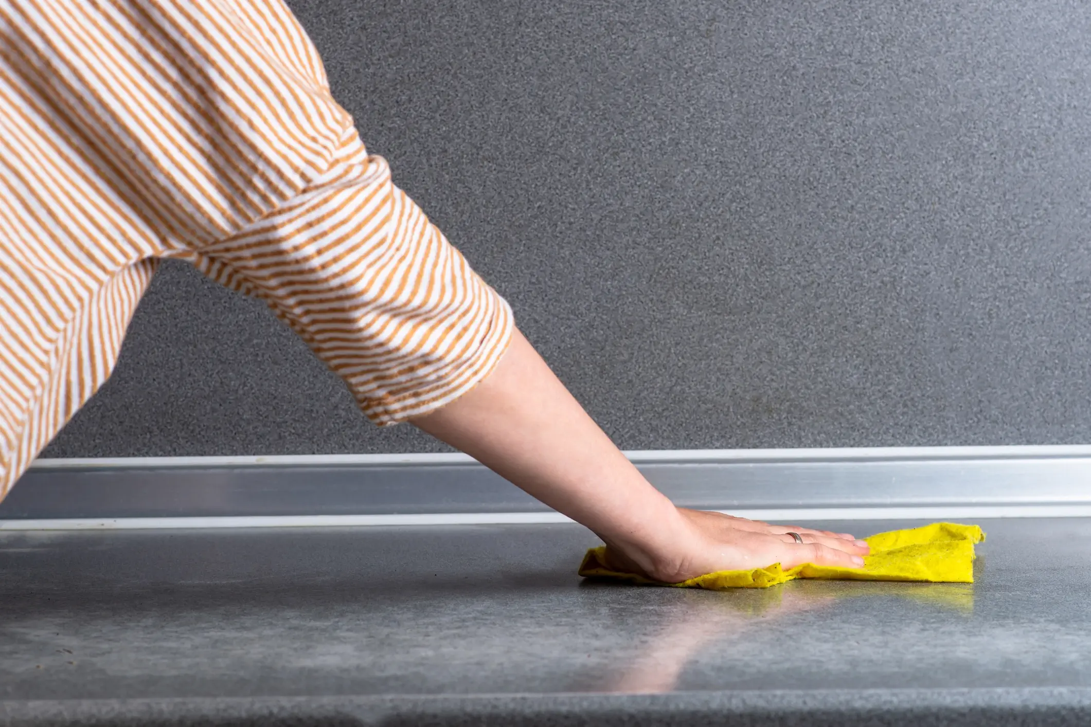 Detail-focused wipe-down of a surface